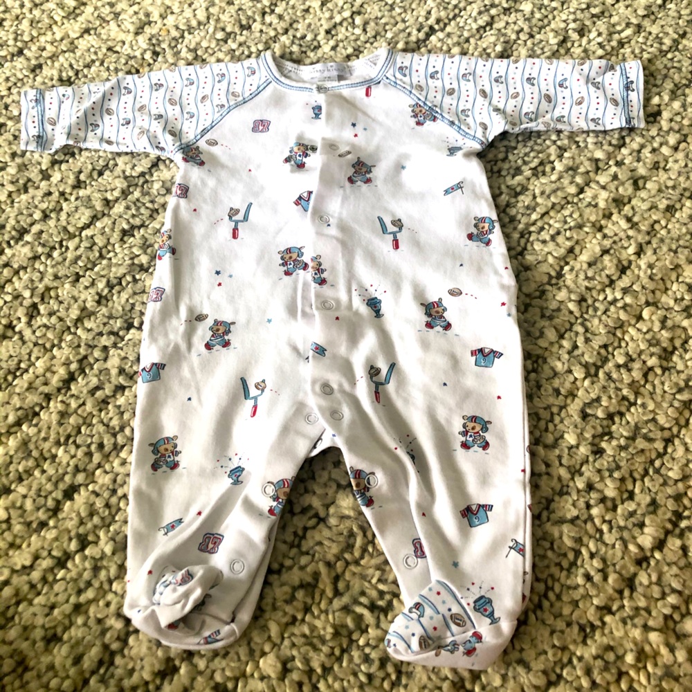 Kissy Kissy football one-piece, 3-6M